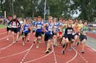 Under-15 boys start at the Northern Road Relays, Blackpool.